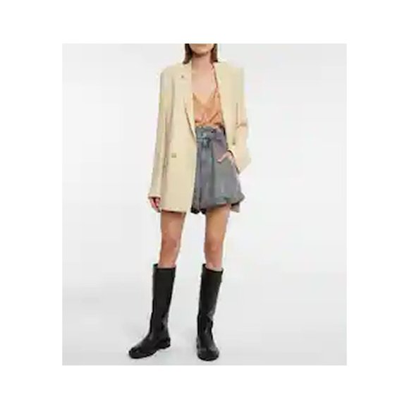 TORY BURCH T Hardware Leather Knee-High Boots Black Size 8 M - Picture 2 of 10